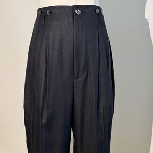 J. Peterman, Silk Glamour Pant, Black, Size 8